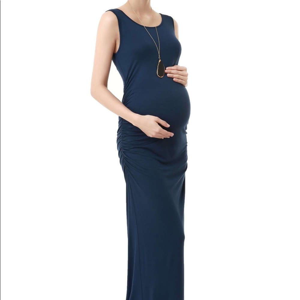 Kimi + Kai Maternity Tank Column Maxi Dress